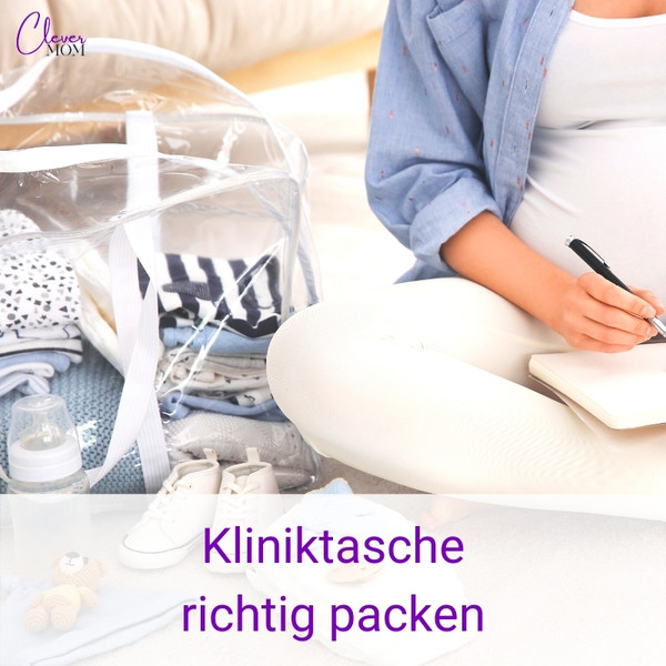 Die Kliniktasche zur Geburt sollte spätestens 4 Wochen vor dem geplanten Geburtstermin gepackt sein.